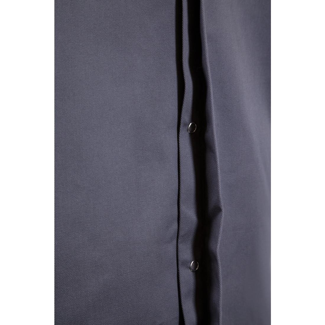 Southside Band Collar Chef Jacket Charcoal M