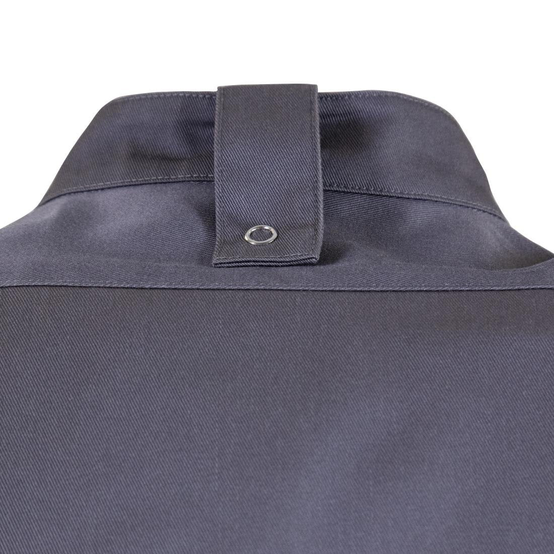 Southside Band Collar Chef Jacket Charcoal XL