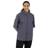 Southside Band Collar Chef Jacket Charcoal L
