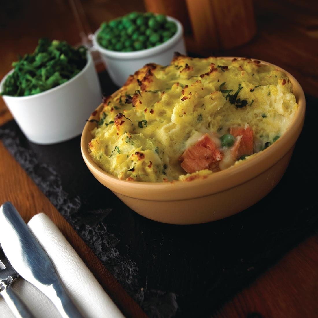 Olympia Stoneware Round Pie Bowls 137mm (6 pack)
