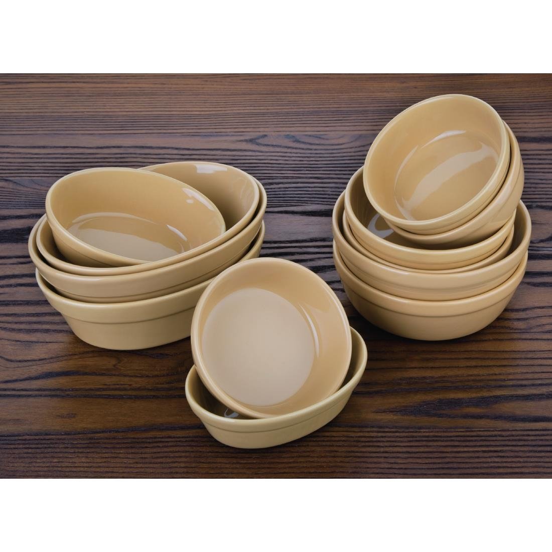 Olympia Stoneware Oval Pie Bowls 161 x 116mm (6 Pack)