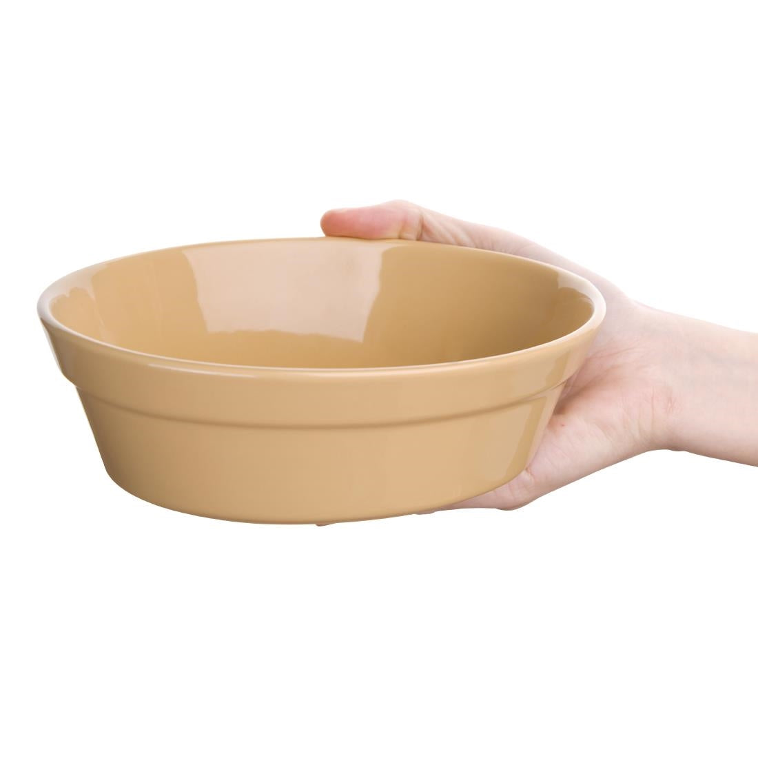 Olympia Stoneware Oval Pie Bowls 180 x 133mm (6 Pack)