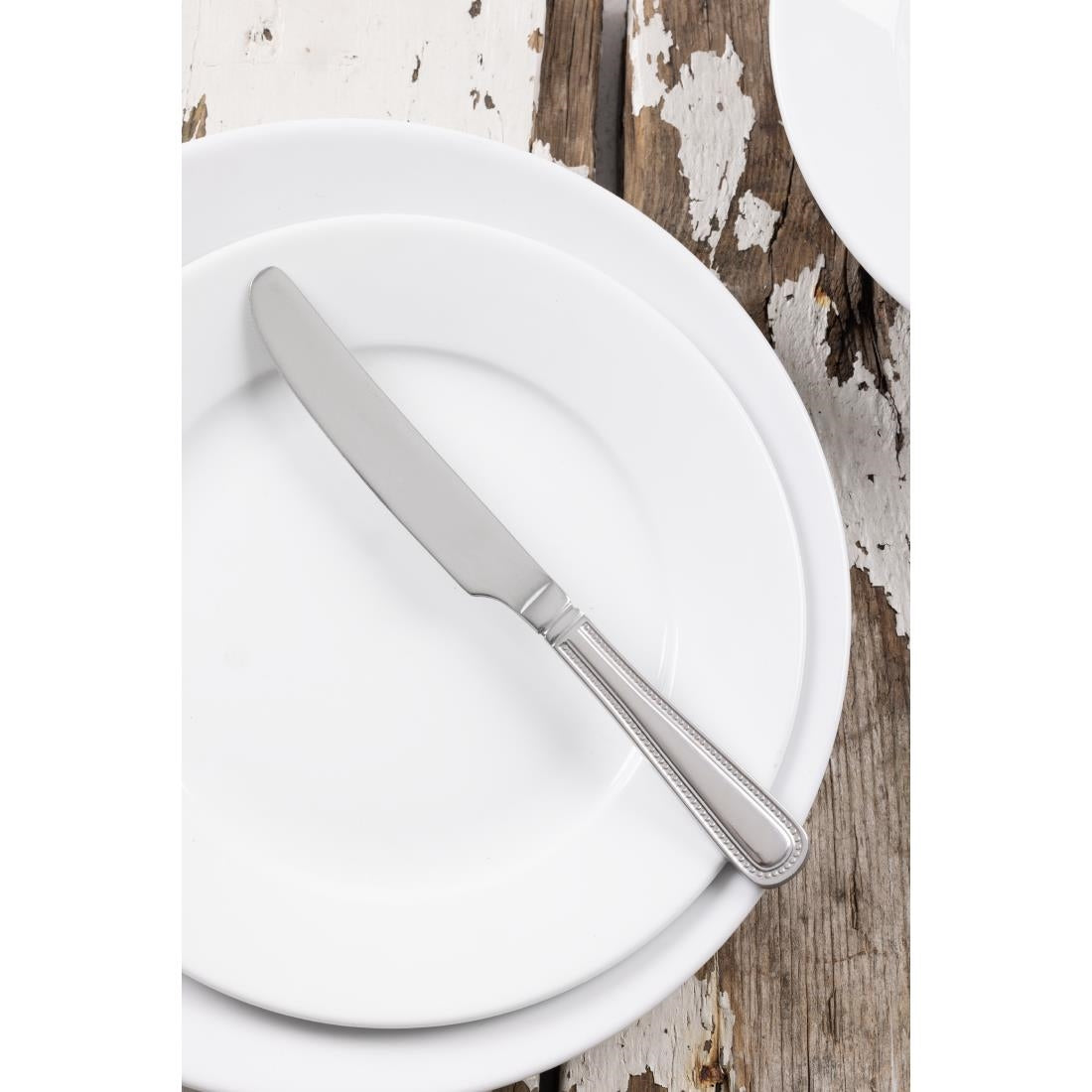 Olympia Bead Solid Handle Table Knife (12 Pack)