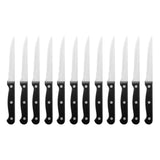 Olympia Serrated Steak Knives Black Handle (12 Pack)