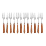 Olympia Steak Forks Wooden Handle (12 pack)