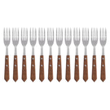 Olympia Steak Forks with Merbau Wood Handles (12 Pack)