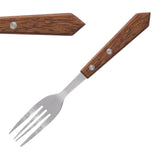 Olympia Steak Forks with Merbau Wood Handles (12 Pack)