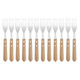 Olympia Steak Forks with Acacia Wood Handles 103mm (12 Pack)