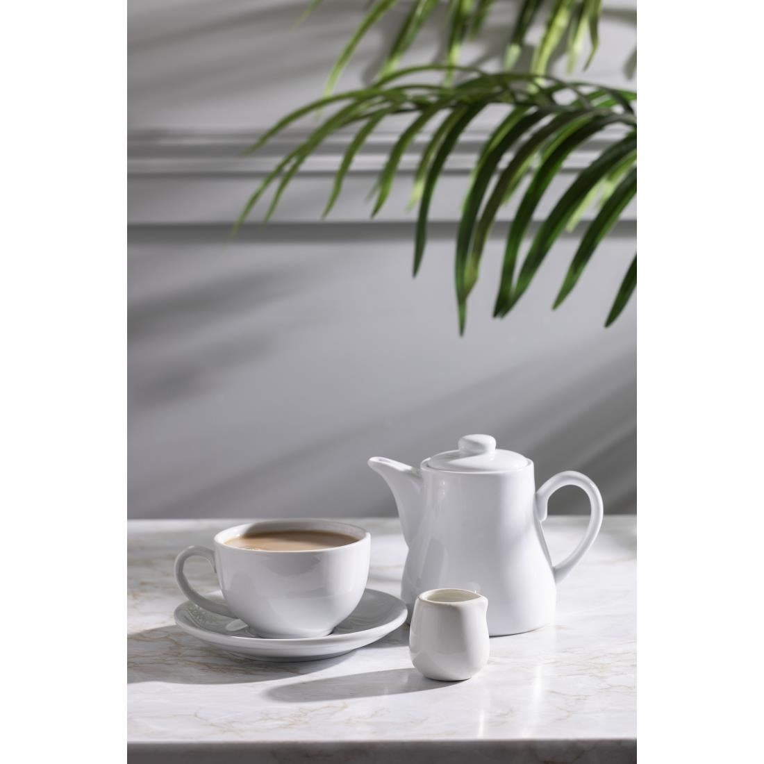 Olympia Whiteware Teapots 483ml (4 Pack)