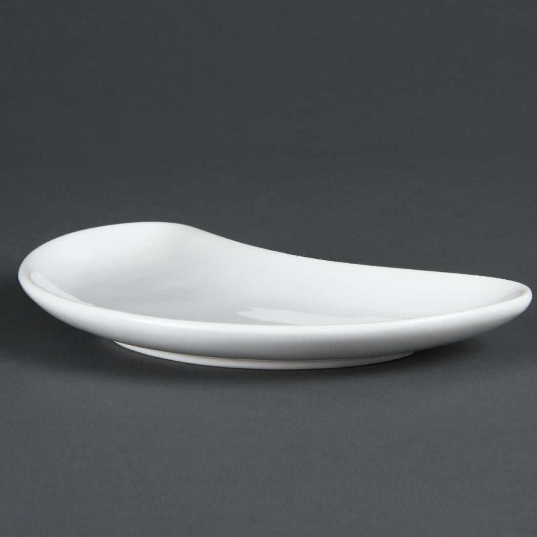 Olympia Whiteware Crescent Salad Plates 200mm (12 pack)