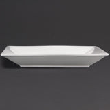 Olympia Whiteware Square Plates Wide Rim 250mm (6 Pack)