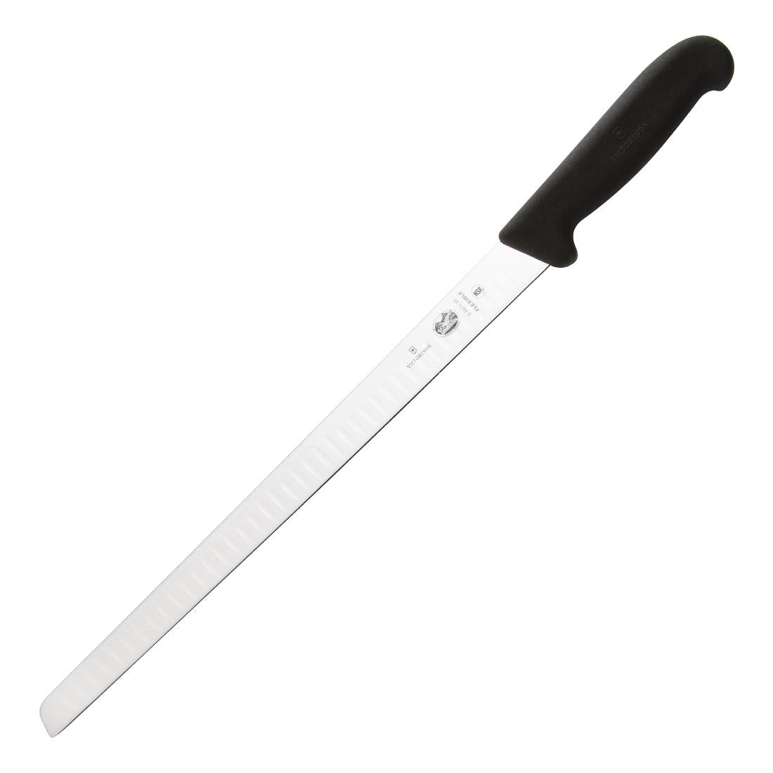 Victorinox Fibrox Scalloped Salmon Knife Black 30.5cm