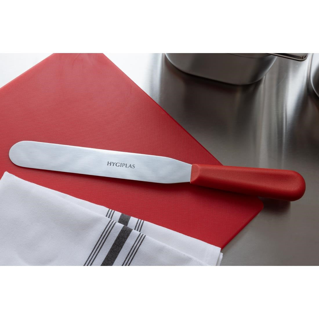 Hygiplas Straight Blade Palette Knife Red 20.5cm