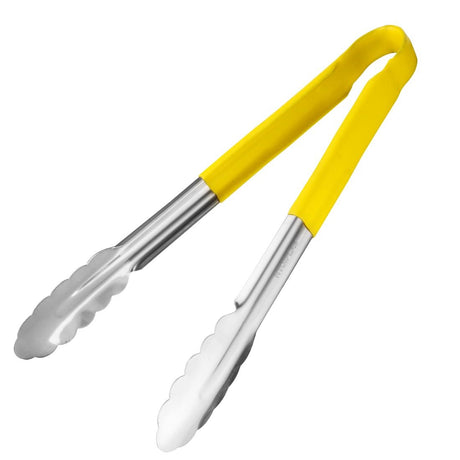 Hygiplas Colour Coded Yellow Serving Tongs 300mm