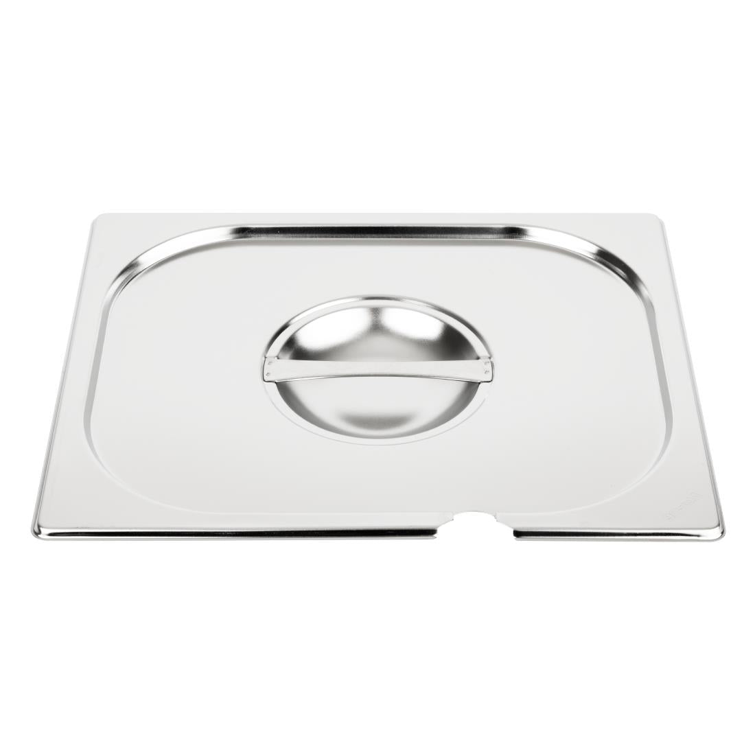 Vogue Stainless Steel 1/2 Gastronorm Notched Lid