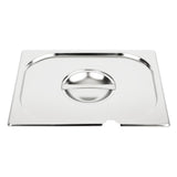 Vogue Stainless Steel 1/2 Gastronorm Notched Lid