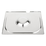 Vogue Stainless Steel 1/2 Gastronorm Notched Lid