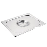 Vogue Stainless Steel 1/2 Gastronorm Notched Lid