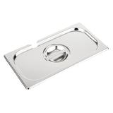 Vogue Stainless Steel 1/3 Gastronorm Notched Lid