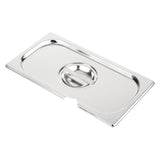 Vogue Stainless Steel 1/3 Gastronorm Notched Lid