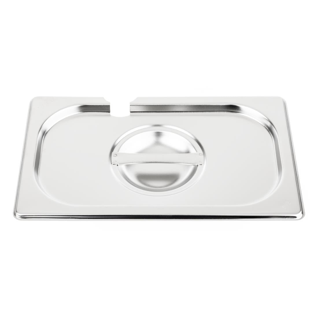 Vogue Stainless Steel 1/4 Gastronorm Notched Lid