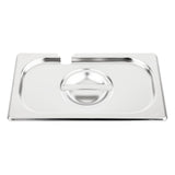 Vogue Stainless Steel 1/4 Gastronorm Notched Lid