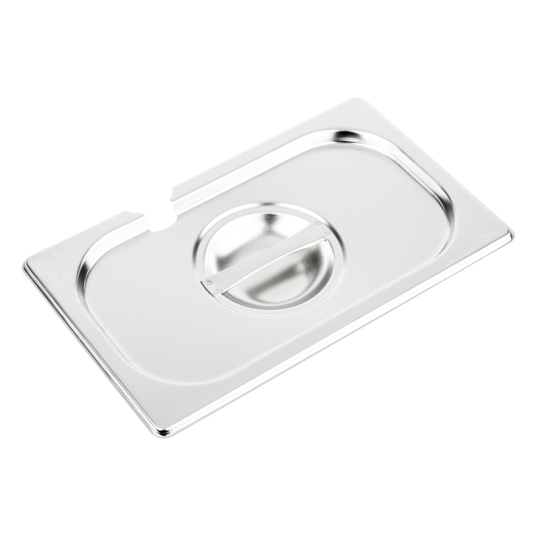 Vogue Stainless Steel 1/4 Gastronorm Notched Lid