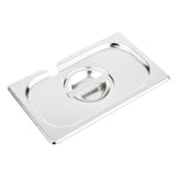 Vogue Stainless Steel 1/4 Gastronorm Notched Lid