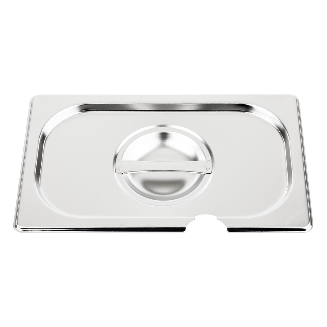 Vogue Stainless Steel 1/4 Gastronorm Notched Lid