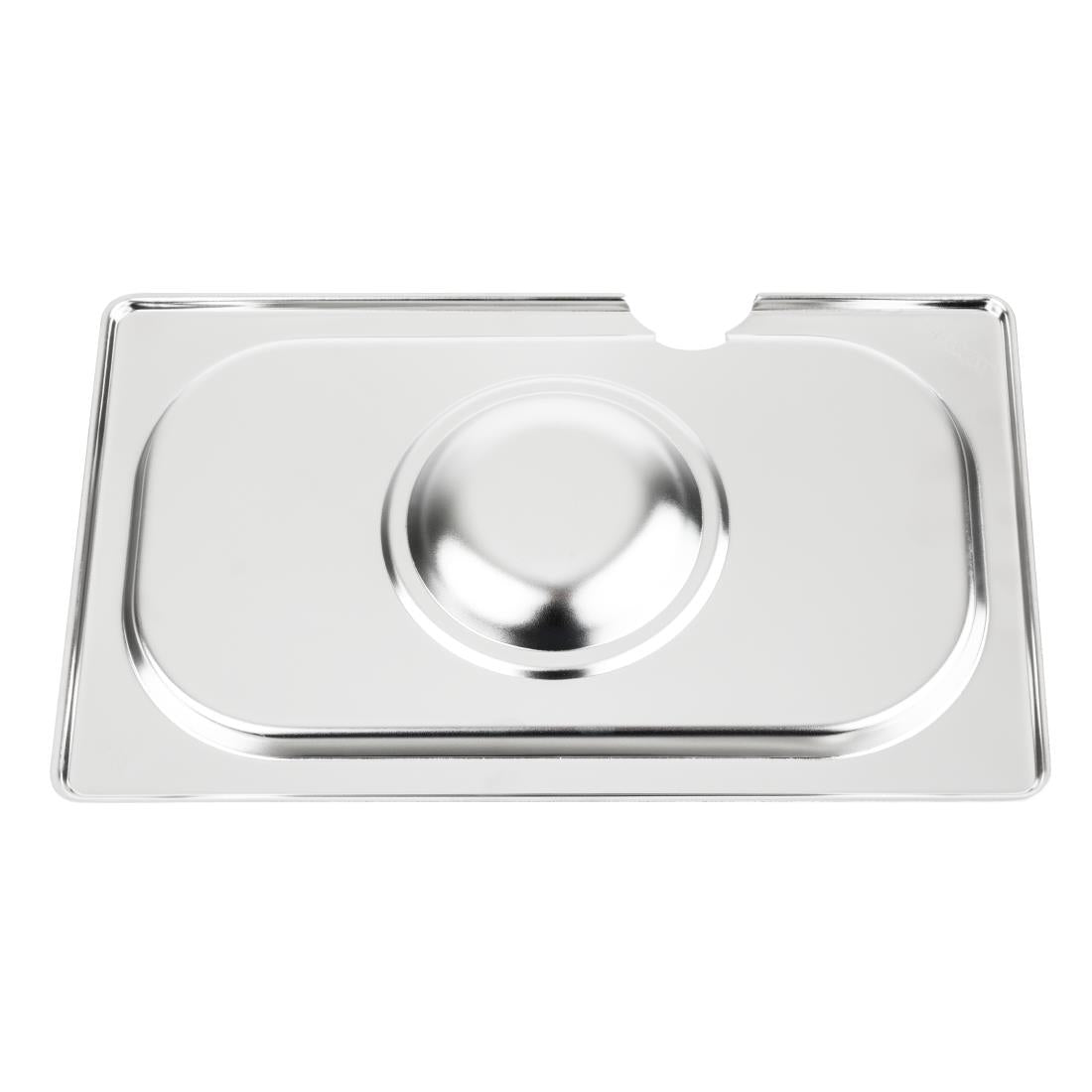 Vogue Stainless Steel 1/4 Gastronorm Notched Lid