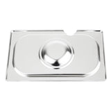 Vogue Stainless Steel 1/4 Gastronorm Notched Lid