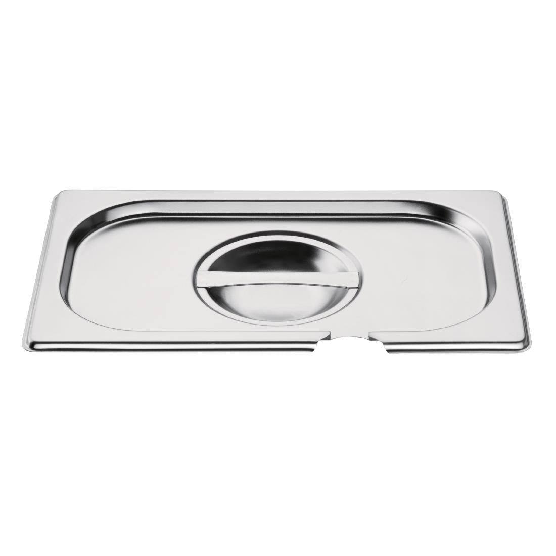 Vogue Stainless Steel 1/4 Gastronorm Notched Lid