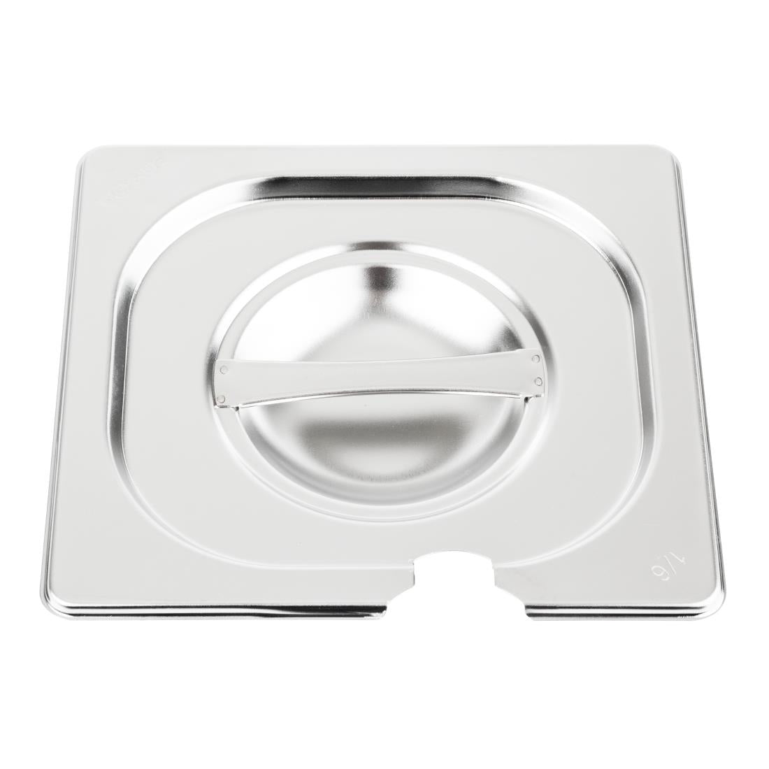 Vogue Stainless Steel 1/6 Gastronorm Notched Lid