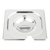 Vogue Stainless Steel 1/6 Gastronorm Notched Lid
