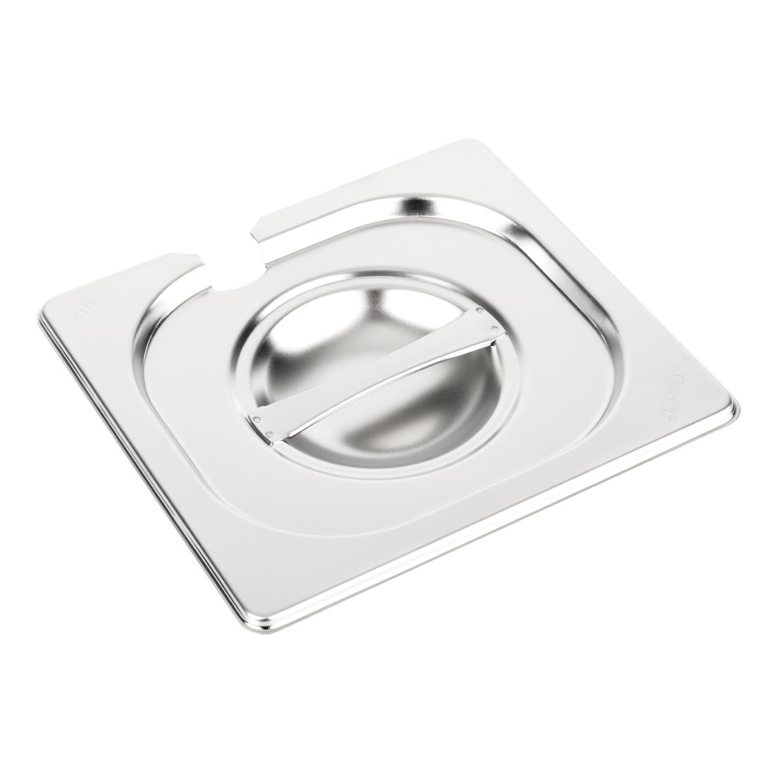 Vogue Stainless Steel 1/6 Gastronorm Notched Lid