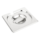 Vogue Stainless Steel 1/6 Gastronorm Notched Lid