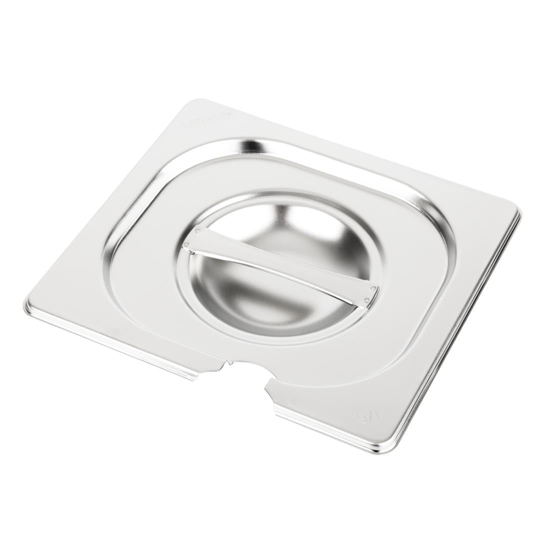 Vogue Stainless Steel 1/6 Gastronorm Notched Lid