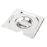 Vogue Stainless Steel 1/6 Gastronorm Notched Lid