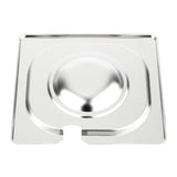 Vogue Stainless Steel 1/6 Gastronorm Notched Lid