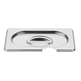 Vogue Stainless Steel 1/9 Gastronorm Notched Lid