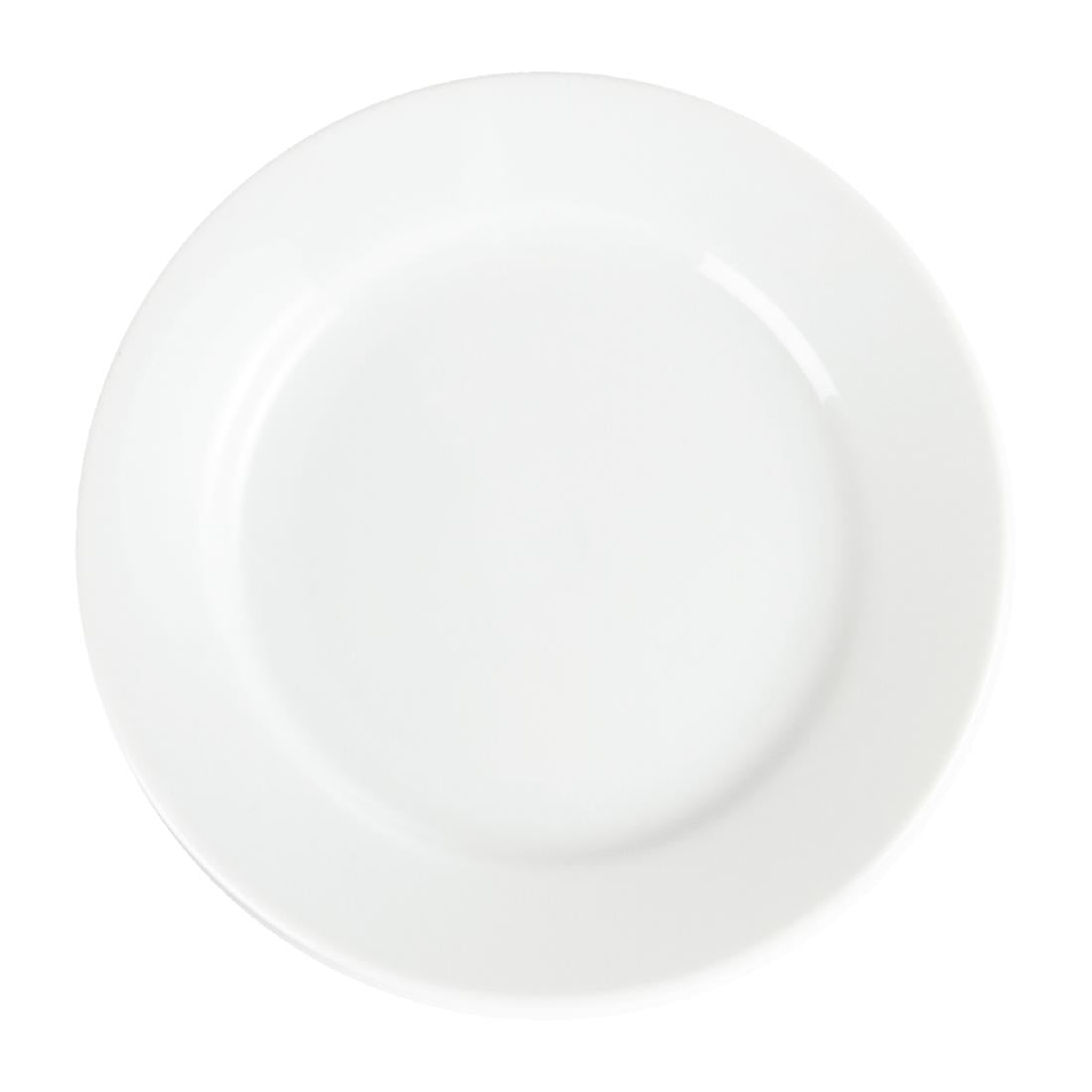 Olympia Whiteware Wide Rimmed Plates 165mm (12 Pack)