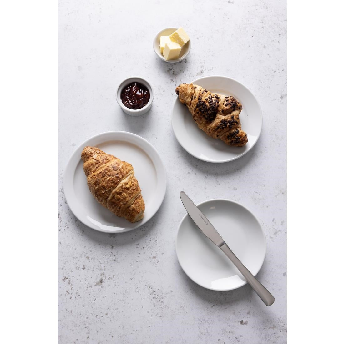 Olympia Whiteware Narrow Rimmed Plates 150mm (12 Pack)