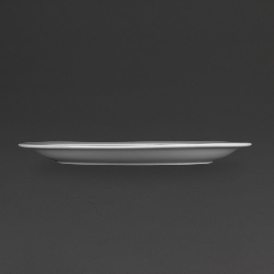 Olympia Whiteware Narrow Rimmed Plates 280mm (6 Pack)