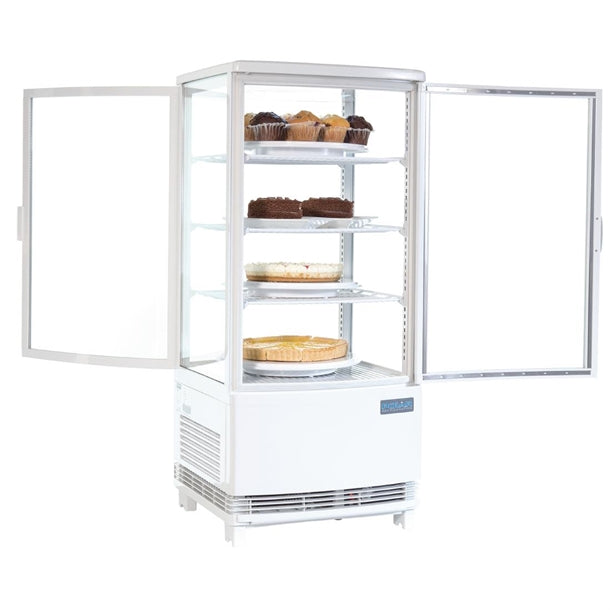 Polar C-Series Energy Efficient Curved Door Display Fridge White 86Ltr