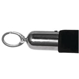 Bolero Black Barrier Rope with Stainless Steel Ends 1.5m