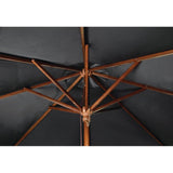 Bolero Round Parasol 3m Diameter Black