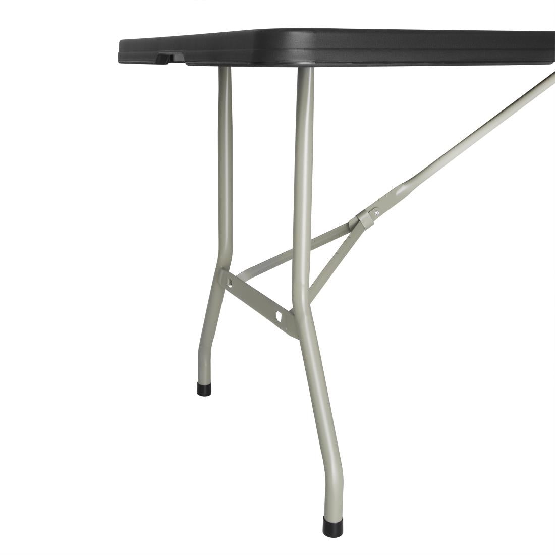 Bolero Rectangular Centre Folding Table 6ft Black
