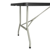 Bolero Rectangular Centre Folding Table 6ft Black