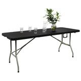 Bolero Rectangular Centre Folding Table 6ft Black