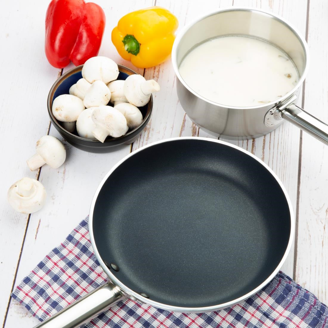 Vogue Aluminium Non-Stick Teflon Induction Frying Pan 24cm